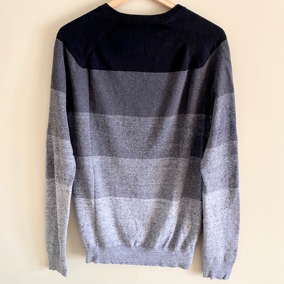 Simons Block Stripe Grey Sweater - Picture 3 of 3